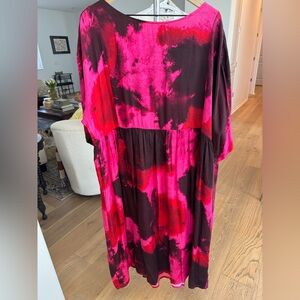 Anthropologie Vibrant Silk Maxi Dress